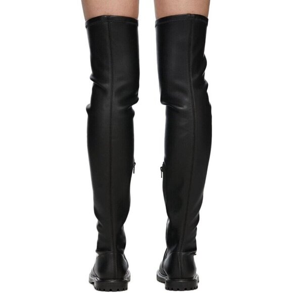 Staud Faux-Leather Belle Boots Size 37 US 7 Black $495 - Picture 13 of 15